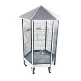 Large Corner Aviary, 52"x42"x74", Green